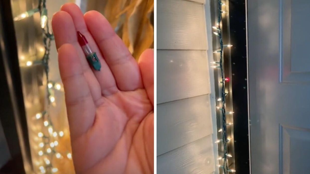 The TikToker explaining what the red bulb does in a video.