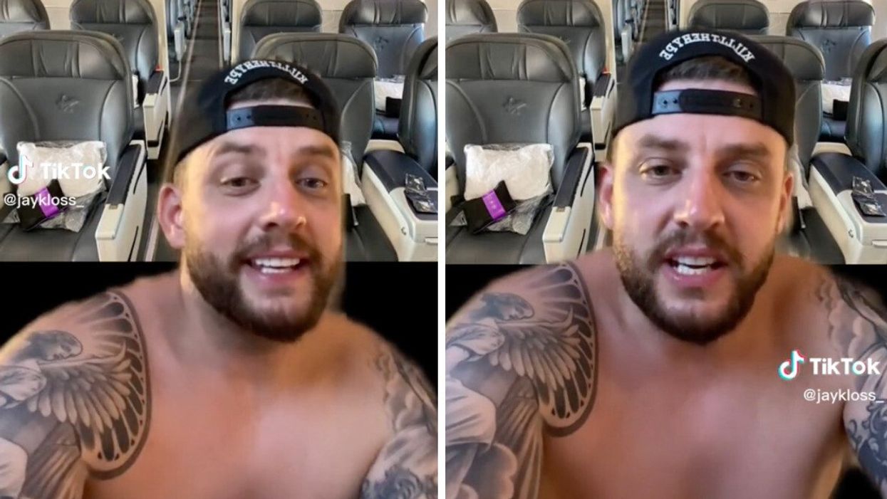 The TikToker going on a rant about seat swapping on a plane.