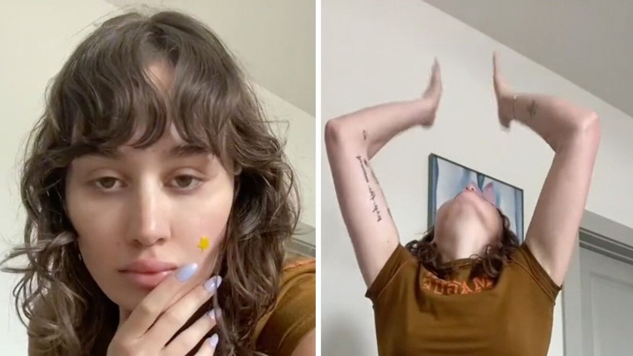 The TikToker in her video.