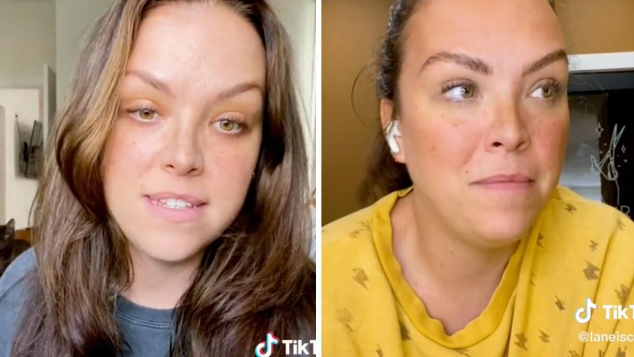 The TikToker recalling the story in her videos.