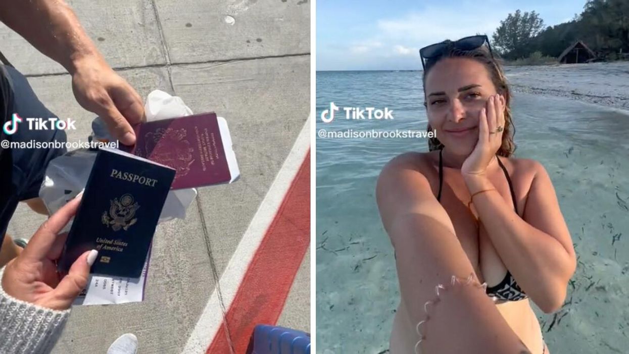 The TikToker's videos about travel.
