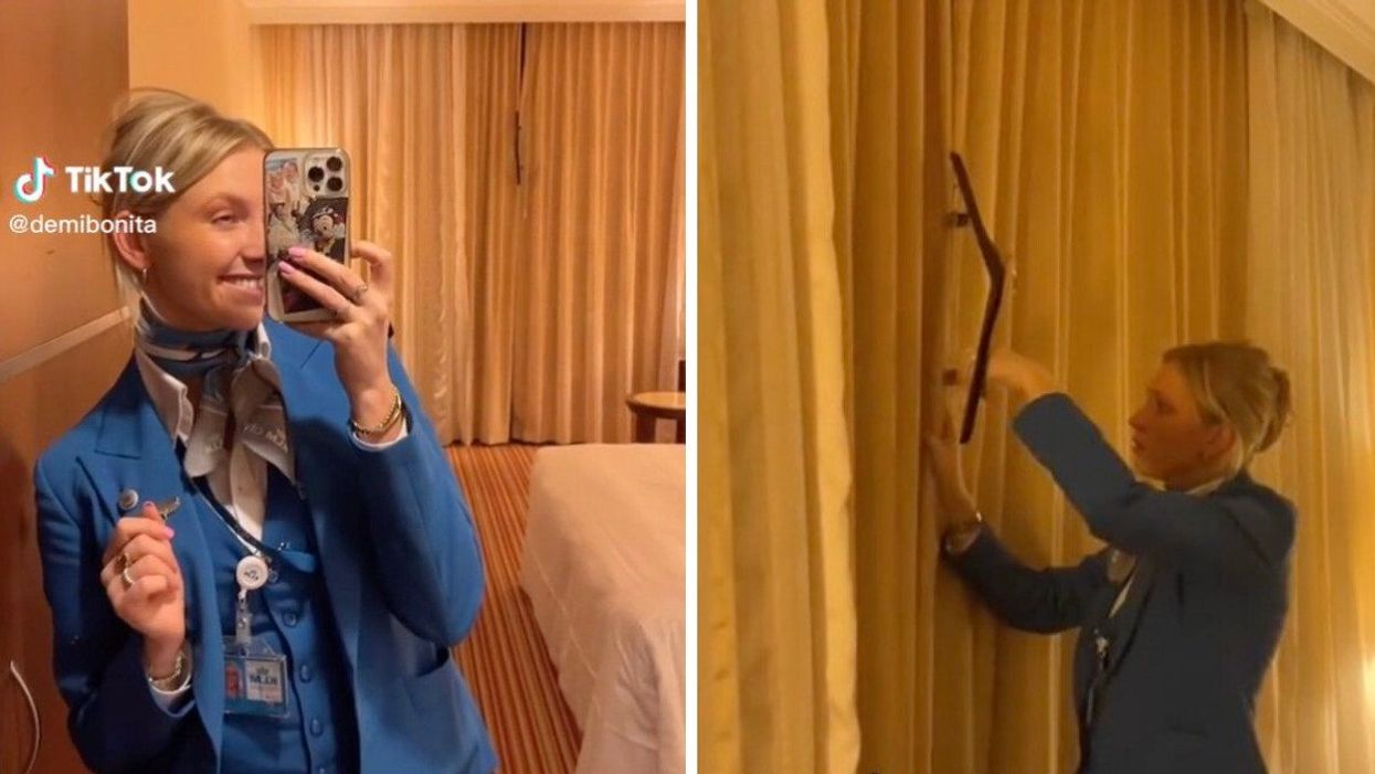 The TikToker sharing her hotel hacks.