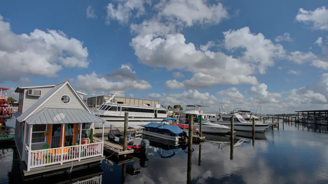 The tiny house on the water near Orlando, Florida.