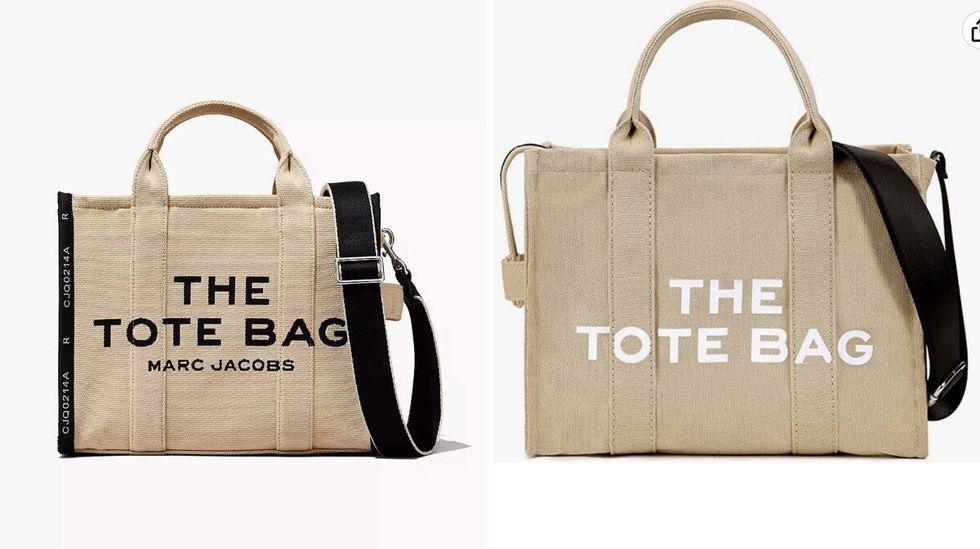 The Tote Bag de Marc Jacobs. Droite : The Tote Bag sur Amazon.
