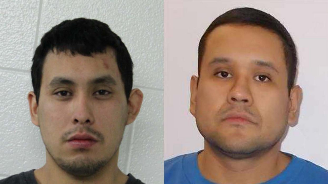The two suspects: Damien Sanderson and Myles Sanderson.