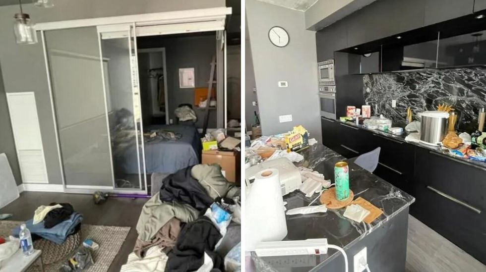 The unit before the cleanup process took place.