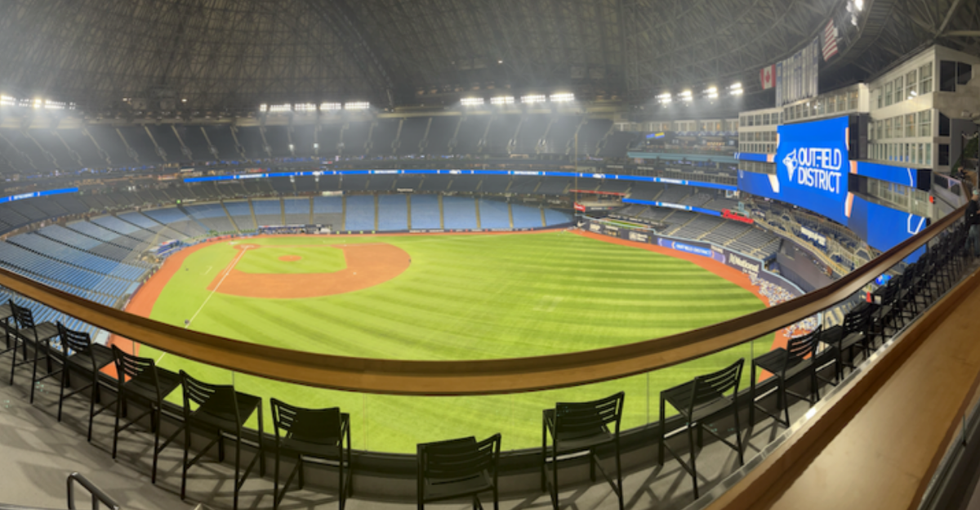 The view from the Corona Rooftop Patio at the newly renovated Rogers Centre.