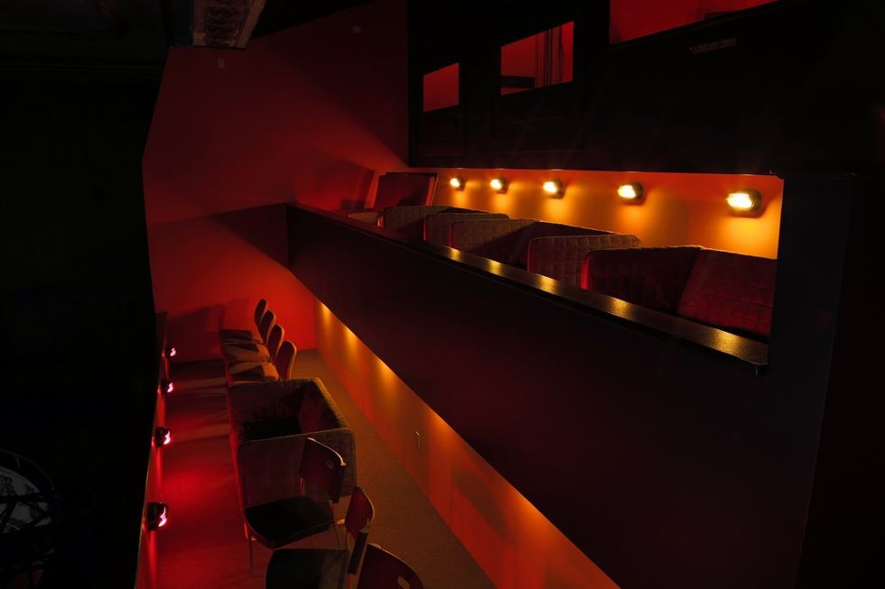 The VIP section of Cinema L'Amour.