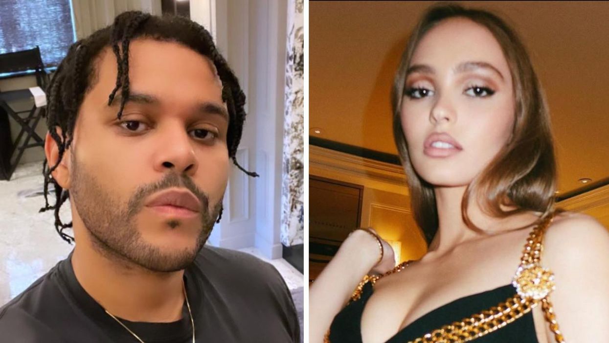 The Weeknd. Right: Lily-Rose Depp.