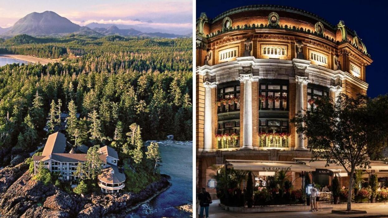 The Wickaninnish Inn in Tofino B.C. Right: Le Capitole Hotel in Quebec City.