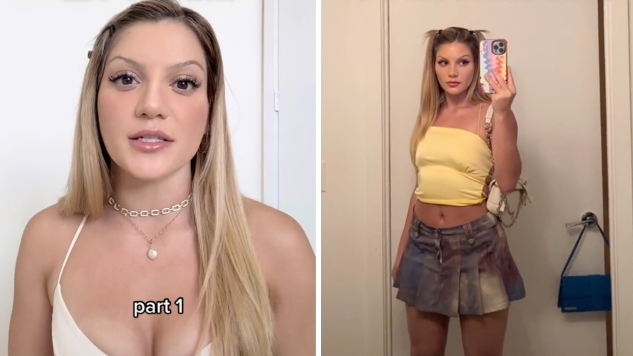 The woman on TikTok telling her story. Right: The creator on TikTok.
