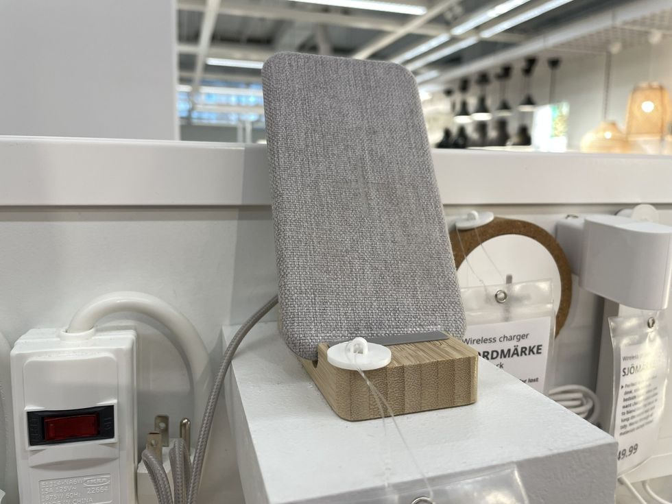 The wood phone charger.