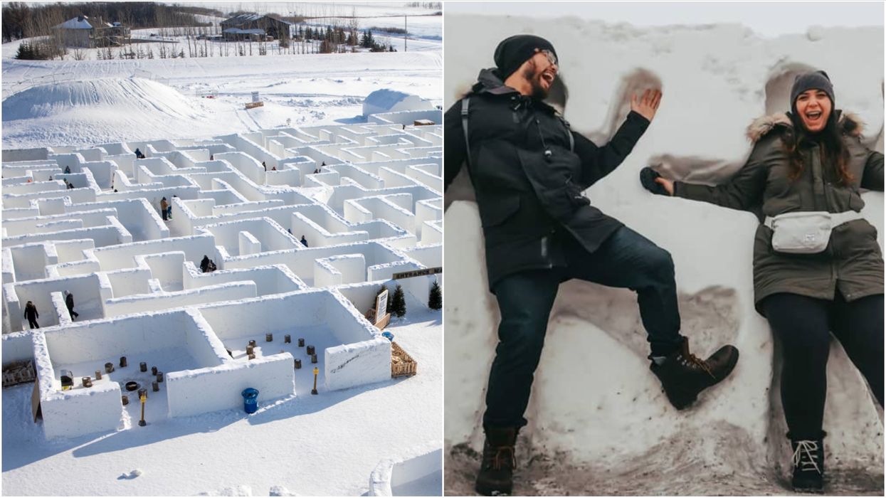 The World's Largest Snow Maze Is In Canada & It's Making A Giant Comeback This Winter