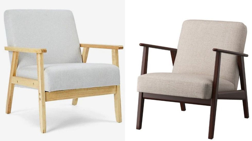 The Zellers arm chair. Right: The IKEA arm chair.