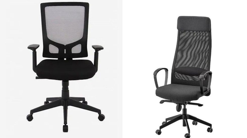 The Zellers office chair. Right: The IKEA office chair.