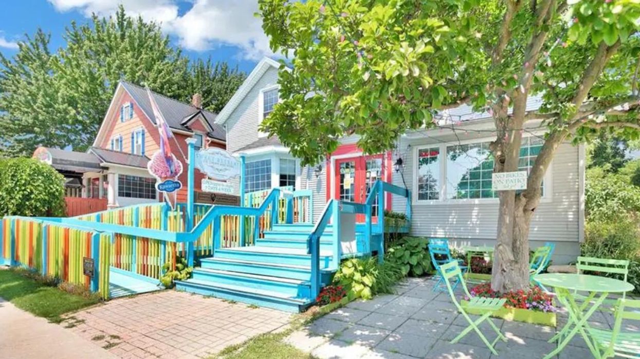 This $500K Ontario Home Comes With Its Own Rainbow Ice Cream Shop & A Backyard Oasis