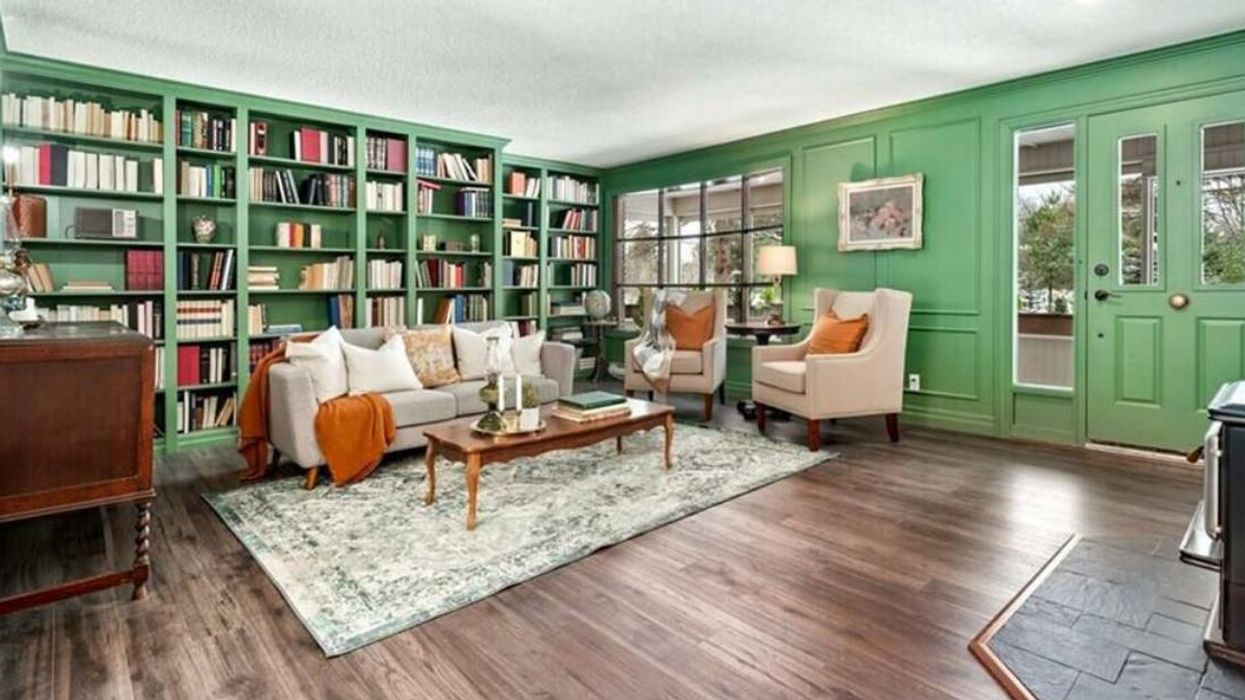This $600K Home For Sale In Ontario Has Classy French Vibes & A Secret Bookshelf Room