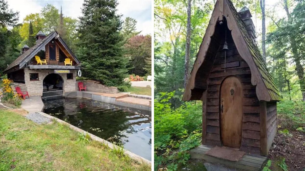 This $600K Ontario Cottage Is Hidden In A Peaceful Cove & Even The Outhouse Is Legit