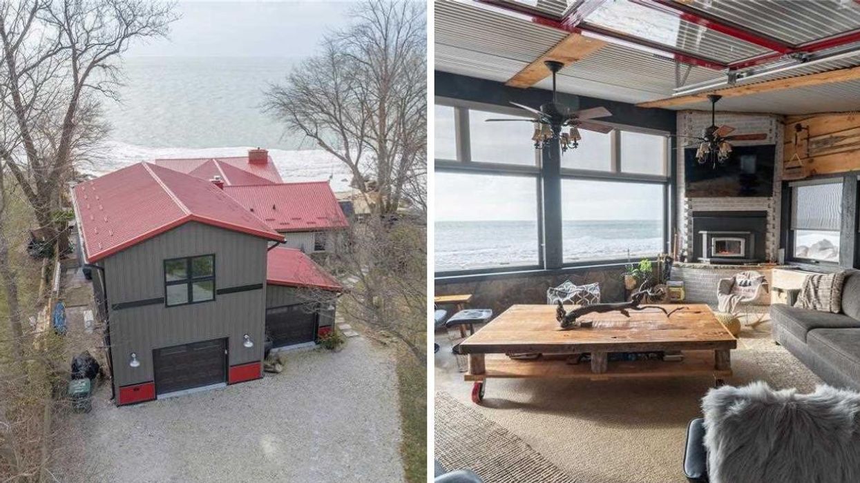 This $800K Ontario Beach House Has Has Million Dollar Lake Views & Its Own Sandy Shoreline