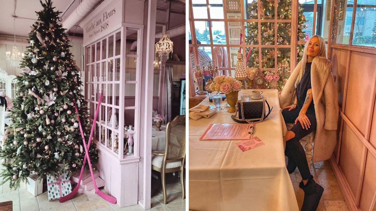 This All-Pink Christmas Cafe Near Toronto Feels Like A Holiday Trip To Paris (VIDEOS)