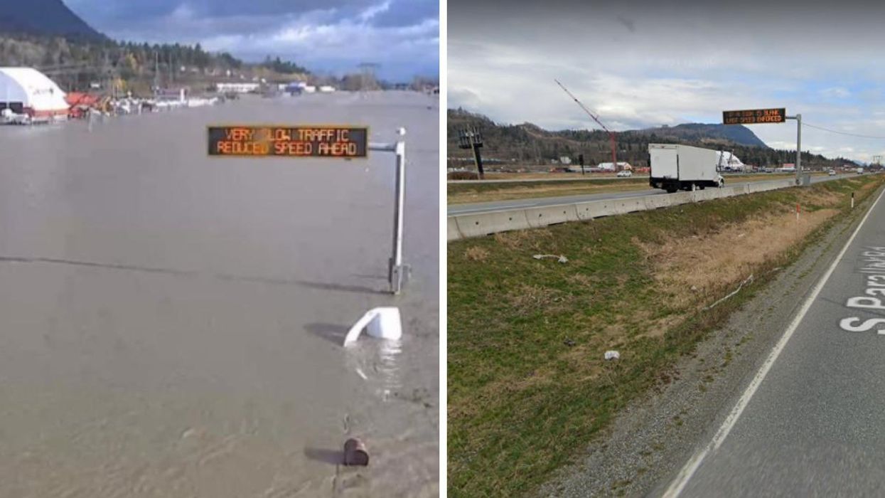 This City In BC Is Unrecognizable As Widespread Flooding Turns Highway 1 Into A River