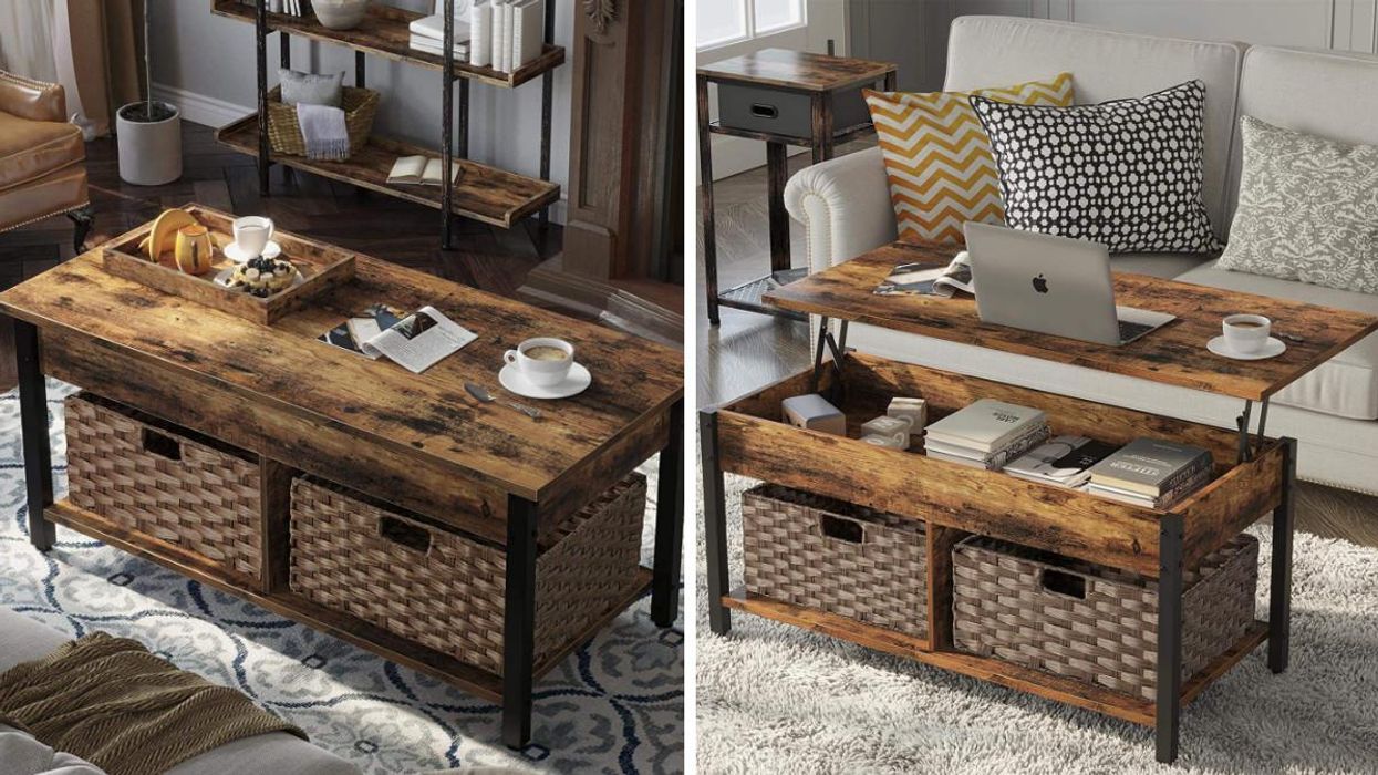 This Convertible Coffee Table From Amazon Canada Is Perfect If You Love To WFH On Your CouchThis Convertible Coffee Table From Amazon Canada Is Perfect If You Love To WFH On Your Couch