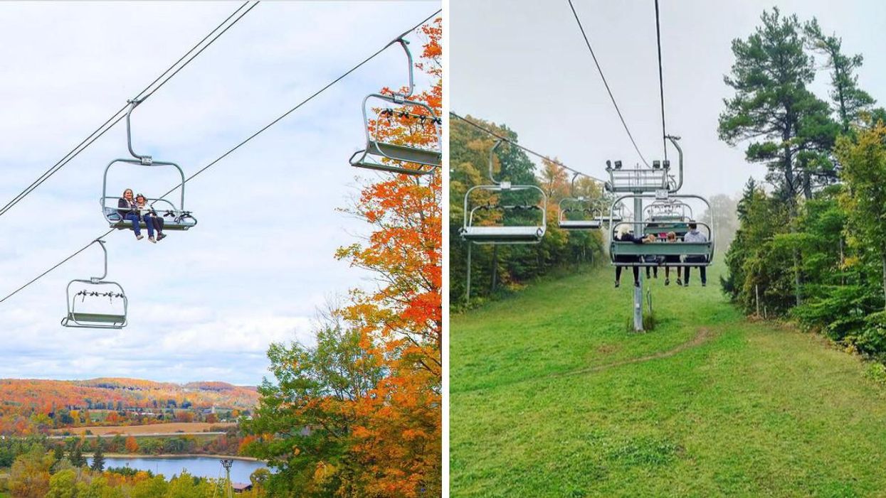 This Fall Colours Chairlift Near Toronto Will Fly You To The Top Of A Red & Gold Escarpment