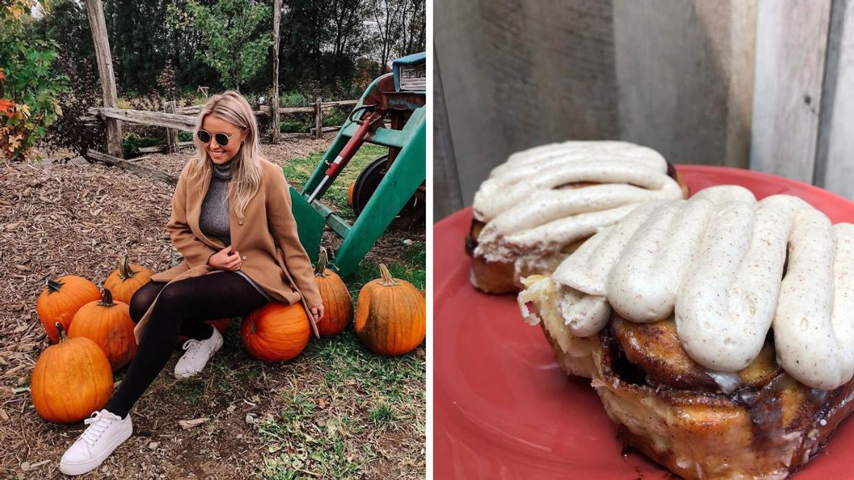 This Farm Near Toronto Has Gooey Pumpkin Spice Cinnamon Buns & Acres Of Pumpkin Picking