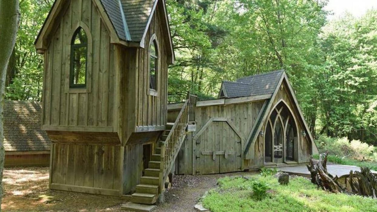 This Gothic Home In Ontario Is Hidden In A Carolinian Forest & Has A Secret Wine Cellar
