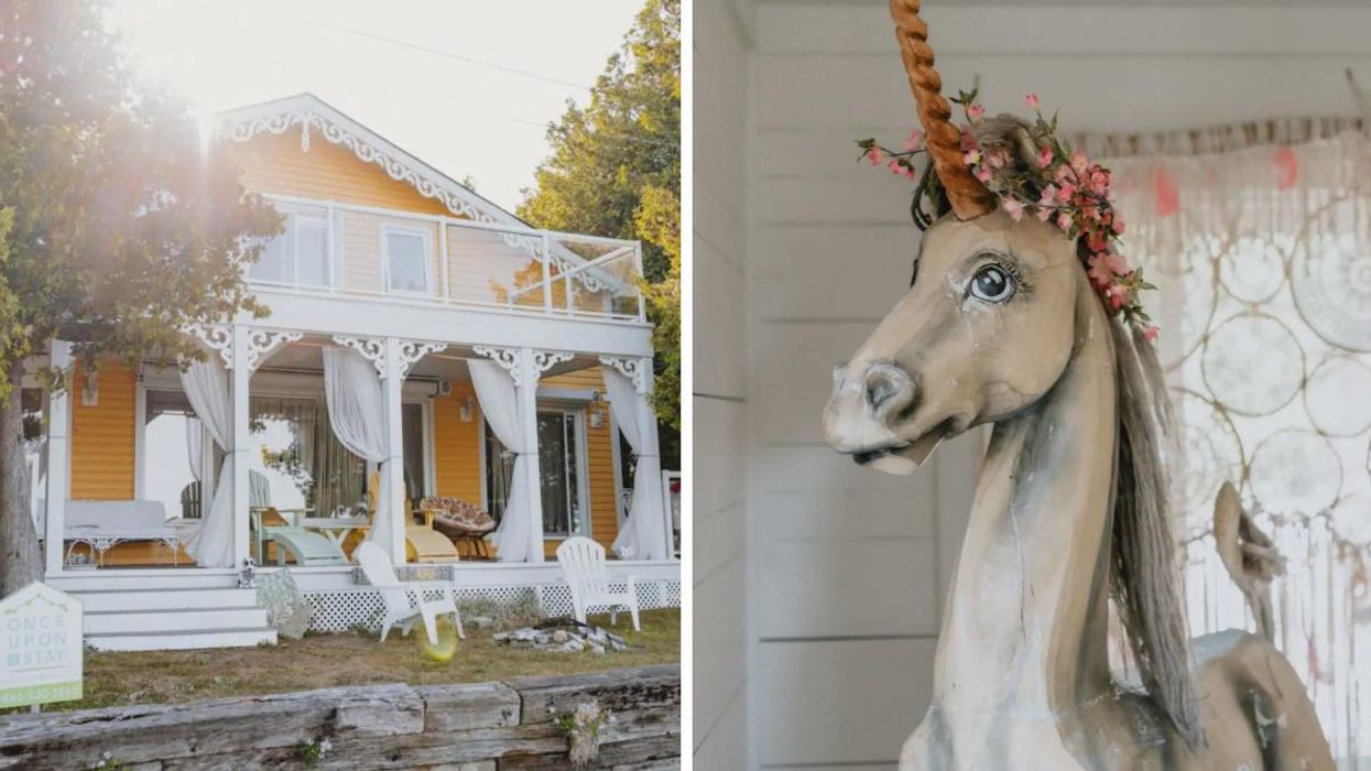 This Lakeside Airbnb In Ontario Is So Magical It Even Has A Life-Sized Unicorn (PHOTOS)