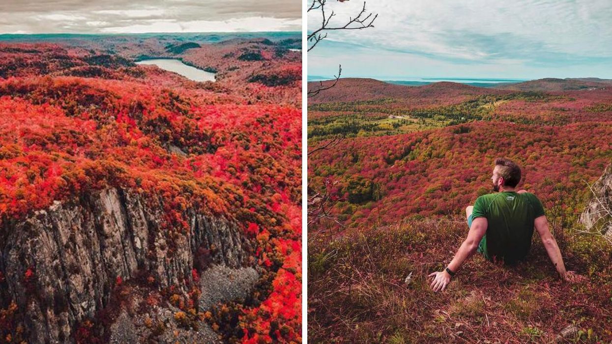 This Majestic Cliff Trail In Ontario Brings You Soaring Views Of Red & Orange Highlands