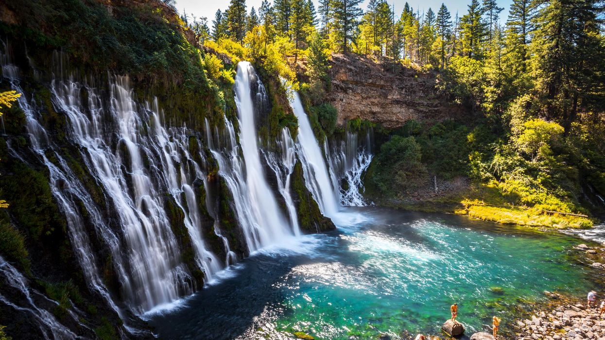 This Massive 129-Foot Waterfall Is Possibly California's Most Beautiful Turquoise Cascade