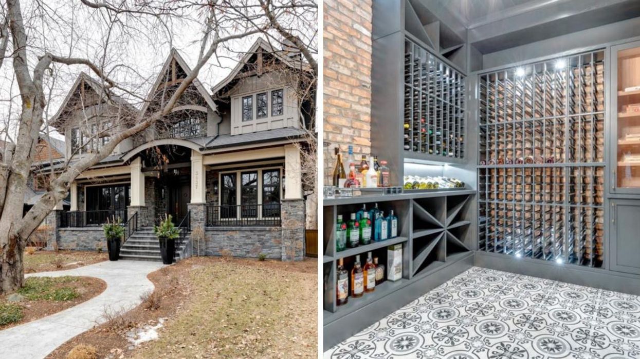 This Massive $3.3M Home For Sale In Calgary Has A Room For 1,300 Bottles Of Wine & Liquor