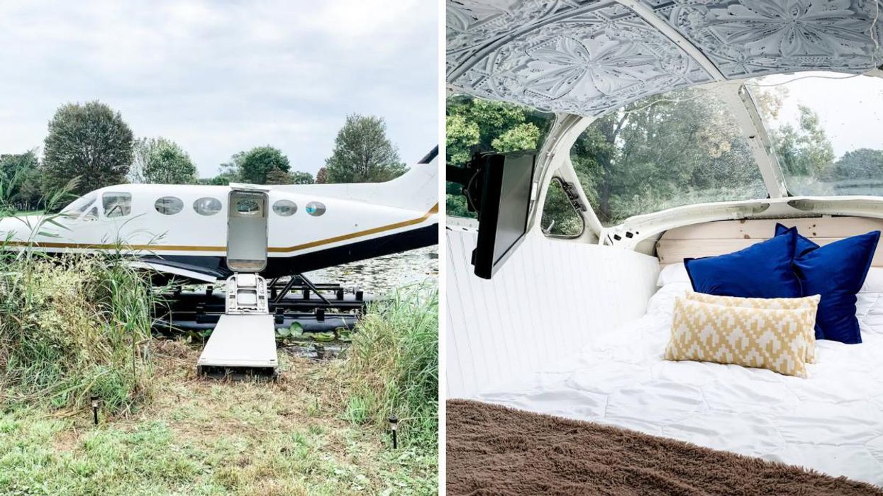 This New Ontario Airbnb Lets You Sleep In A Floating Airplane Along A Wine Route (PHOTOS)
