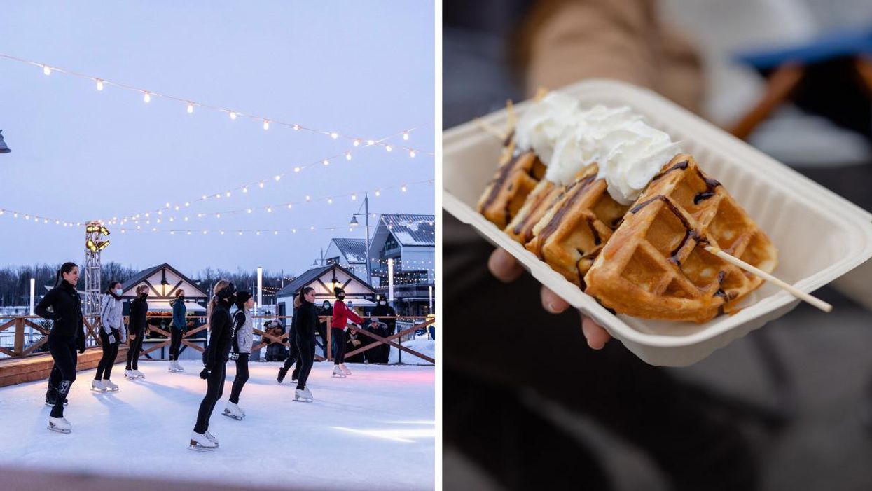 This New Skating Rink Near Toronto Lets You Glide Around A Twinkly Harbour & Sip Ice Wine