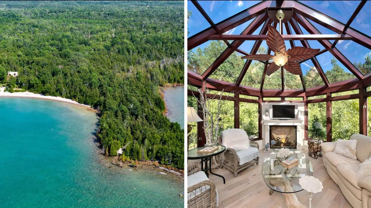 This Ontario Airbnb Is Hidden In A Turquoise Cove & Comes With An Epic Glass Sunroom