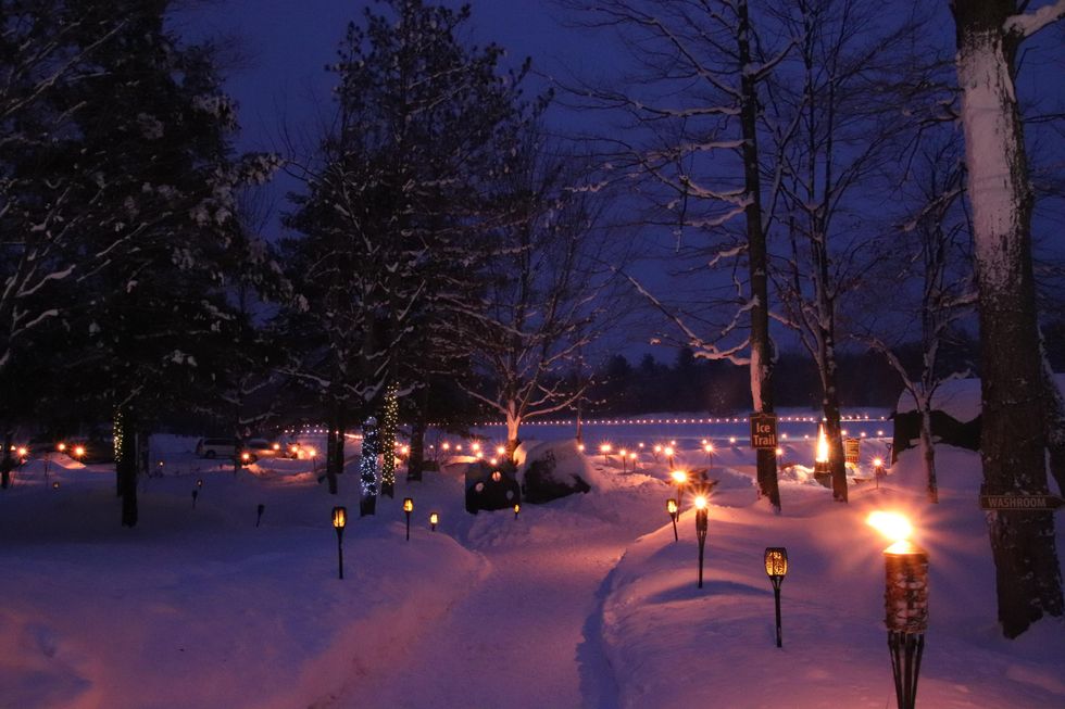This Ontario Farm Has A Magical Torch-Lit Skating Trail That You Can Explore This Winter