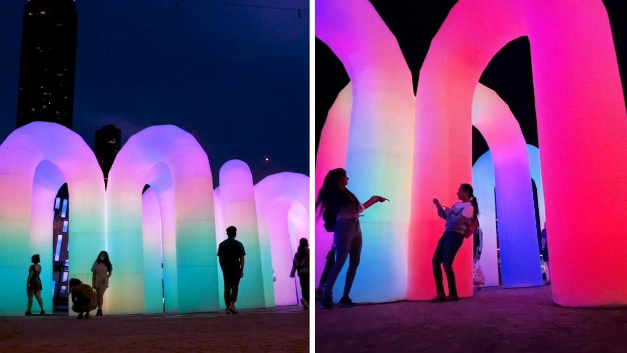This Ontario Festival Has Interactive Glowing Installations & It’s A Rainbow Dreamland
