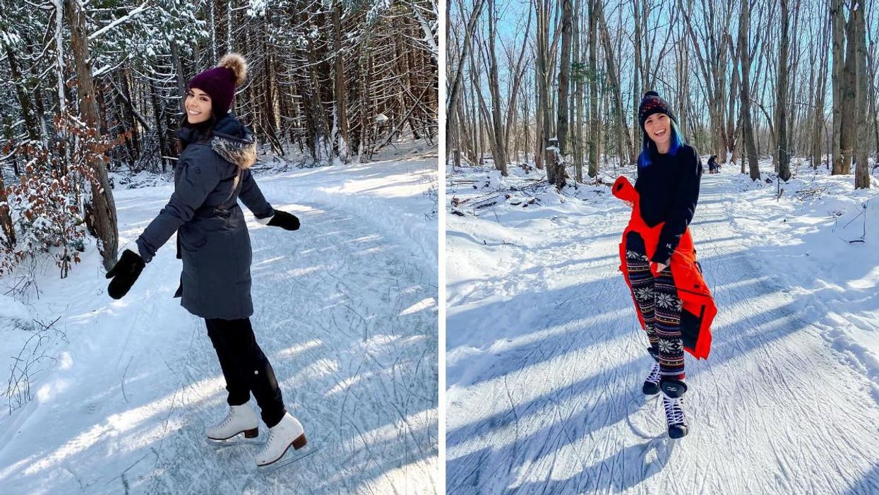 This Ontario Skating Trail Will Let You Glide Through A Snowy Forest With Twinkling Lights