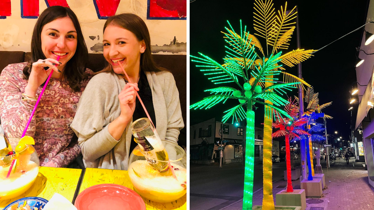 This Ottawa Restaurant Has New Giant Glowing Palm Trees & They Look Straight Out Of Miami