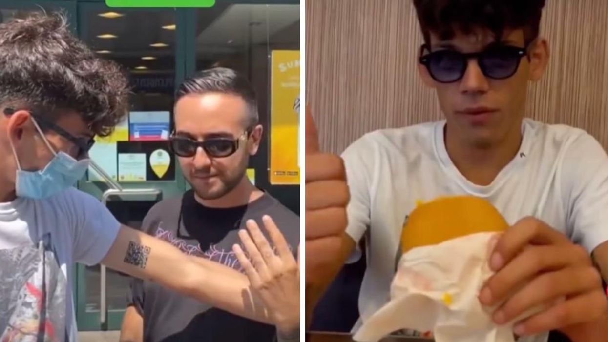 This Proof Of Vaccination Tattoo Got An Italian Guy Into McDonald's (VIDEO)