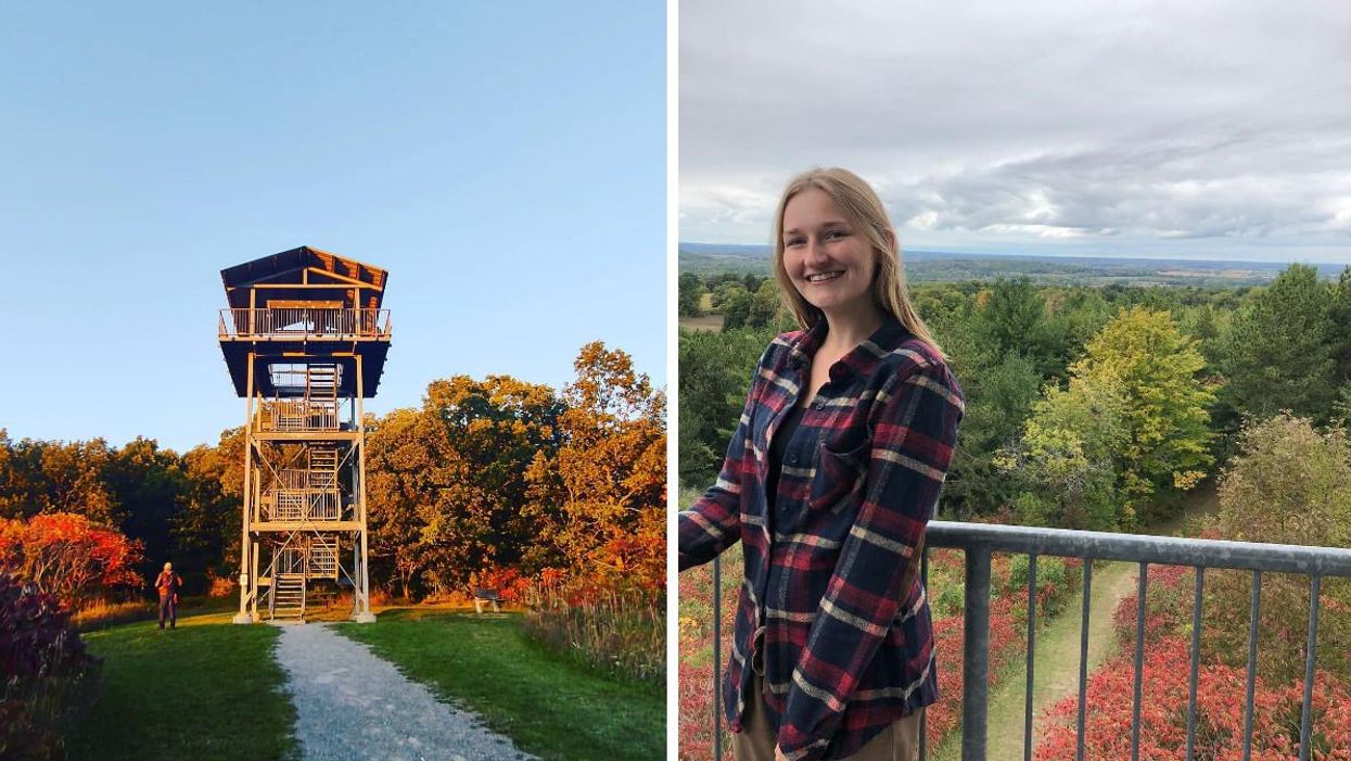 This Secret Ontario Lookout Tower Will Give You Panoramic Views Of The Gold & Red Leaves
