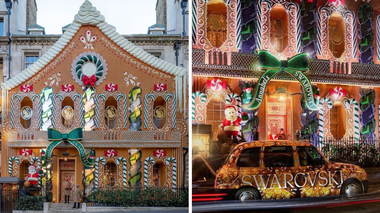This Stunning Gingerbread House Is A London Club & It's 'Dusted' With Swarovski Crystals