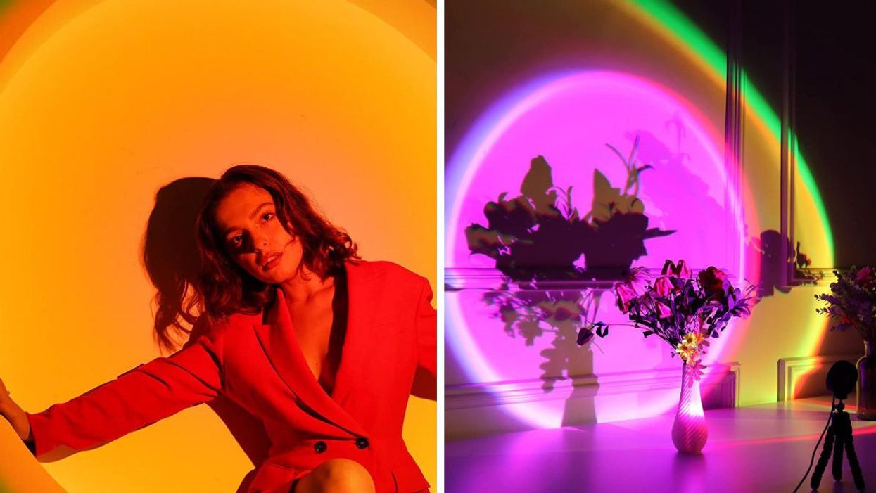 This Sunset Lamp That's All Over TikTok Is Only $30 On Amazon Canada