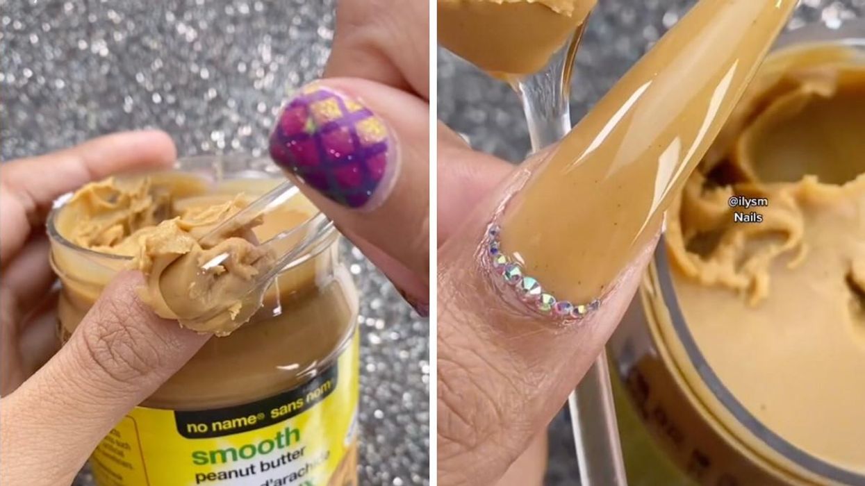 This TikTok Video Uses No Name Peanut Butter To Make Acrylic Nails & We're Lost For Words