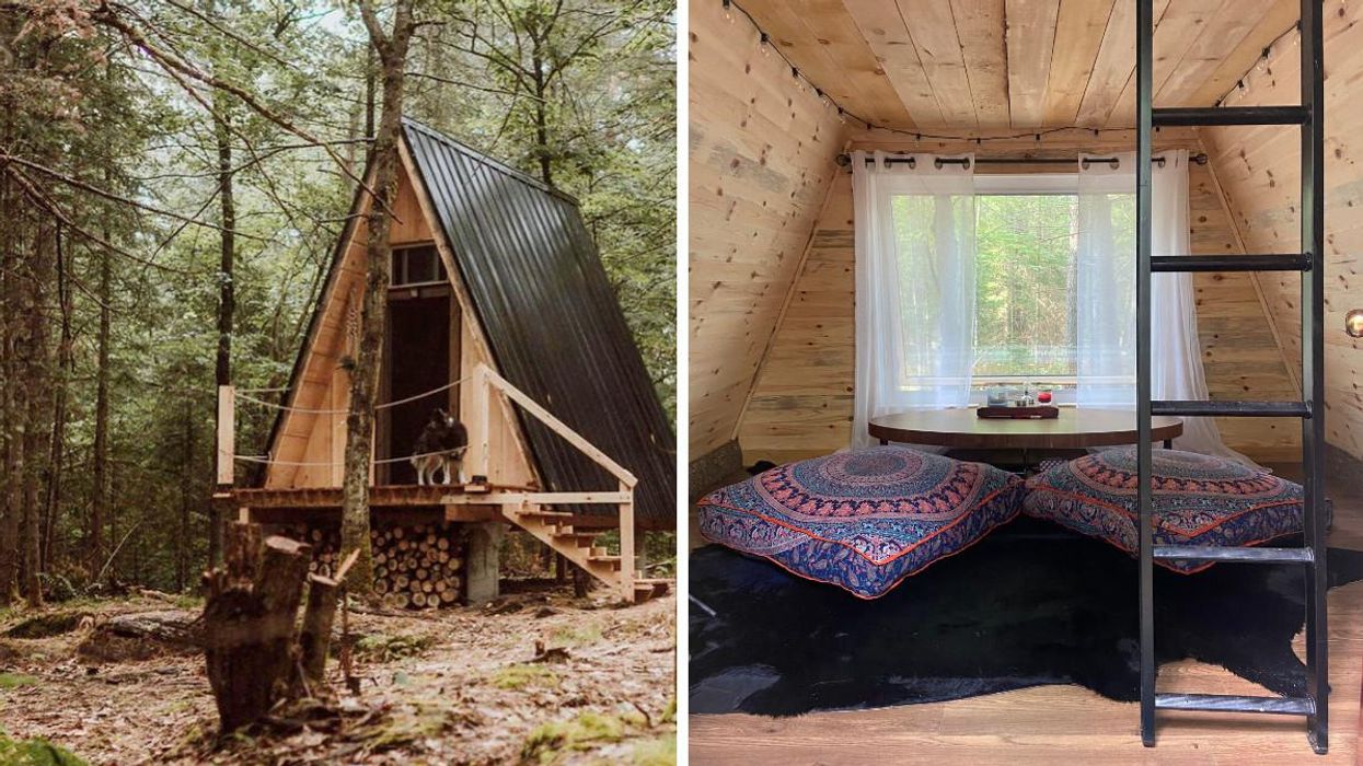 This Tiny A-Frame Cabin Rental Near Toronto Is The Dreamiest Fall Getaway