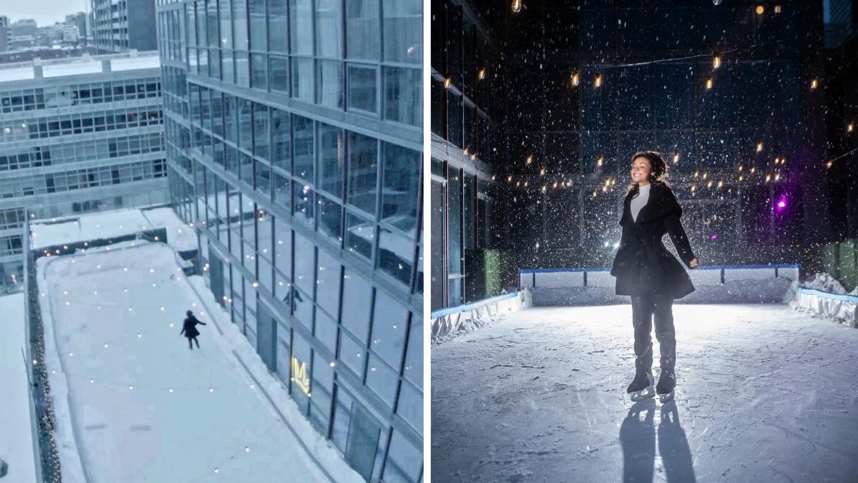 This Toronto Hotel Just Opened A Towering Skating Rink & It Comes With Chocolate Croissants