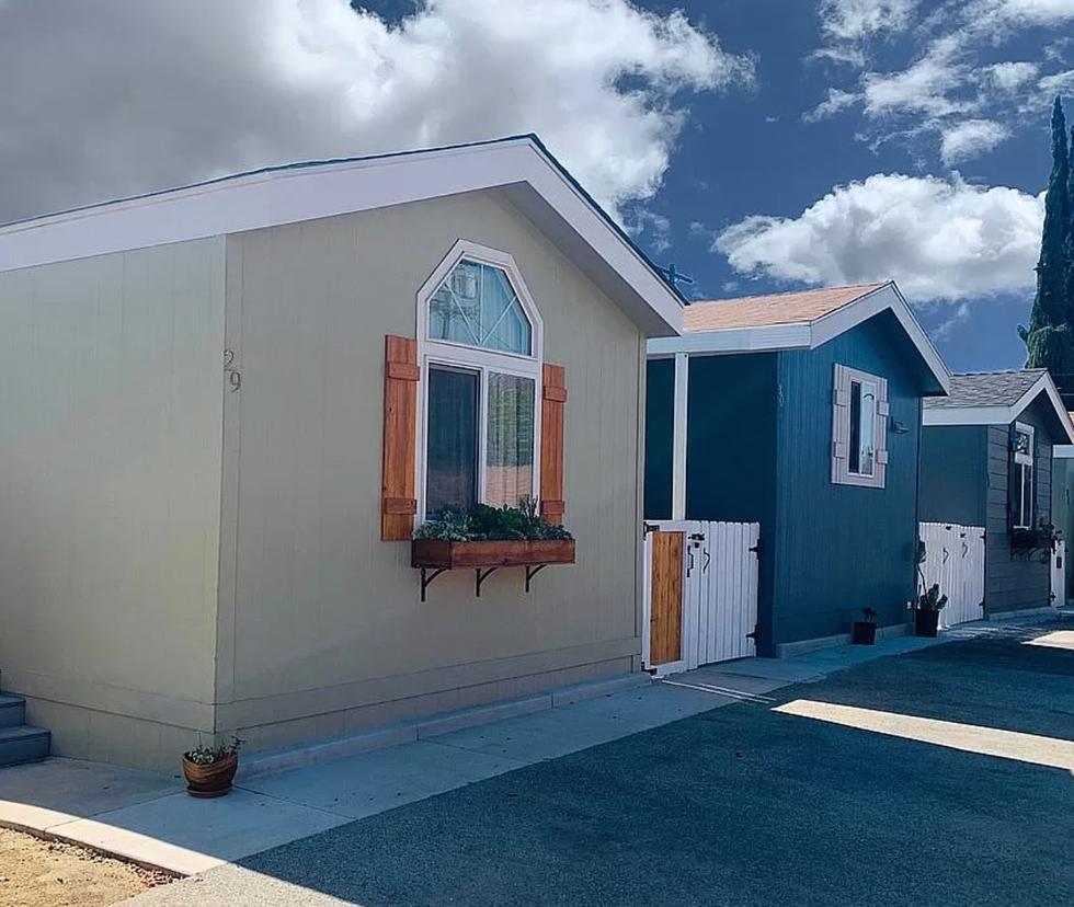 Three small houses from the outside.