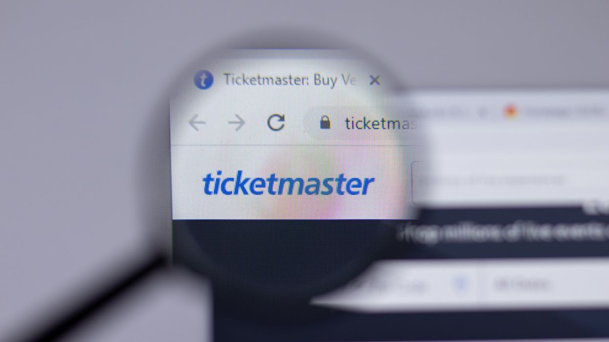 Ticketmaster website on a computer screen.