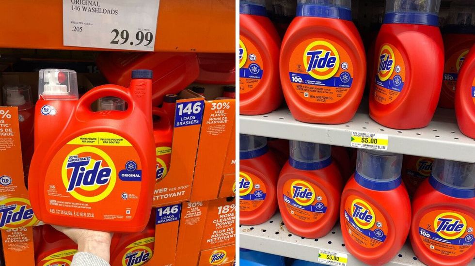 tide laundry detergent at costco and dollarama